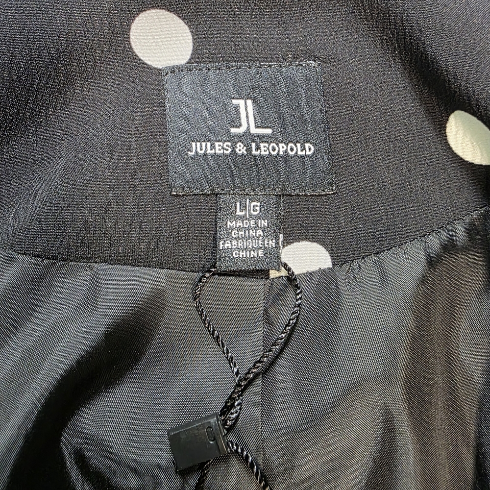 NWT, Jules & Leopold Elegant Black Blazer Polka‎ Dot, Size Large - Picture 8 of 10
